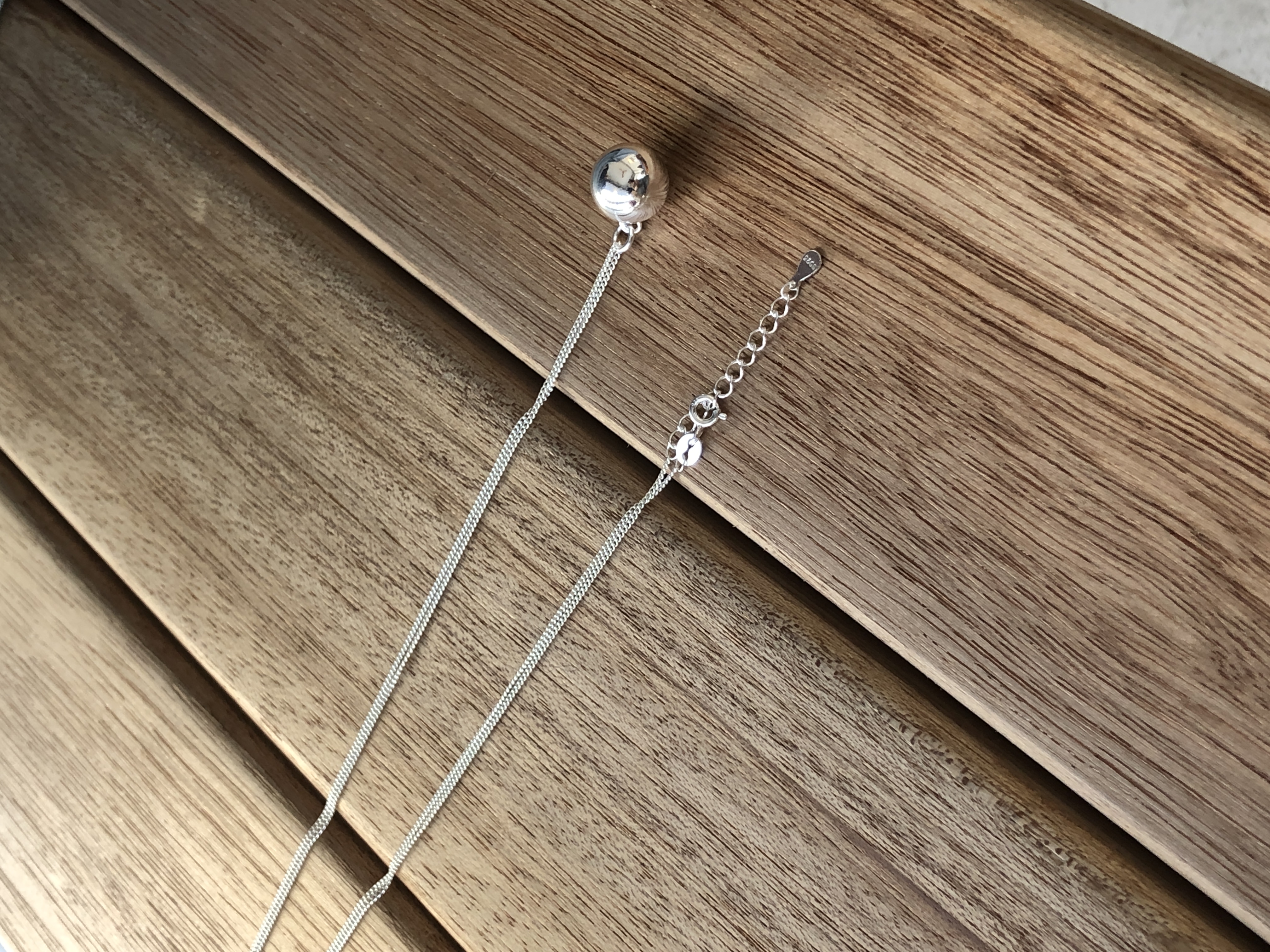 [당일출고]silver925 long ball necklace